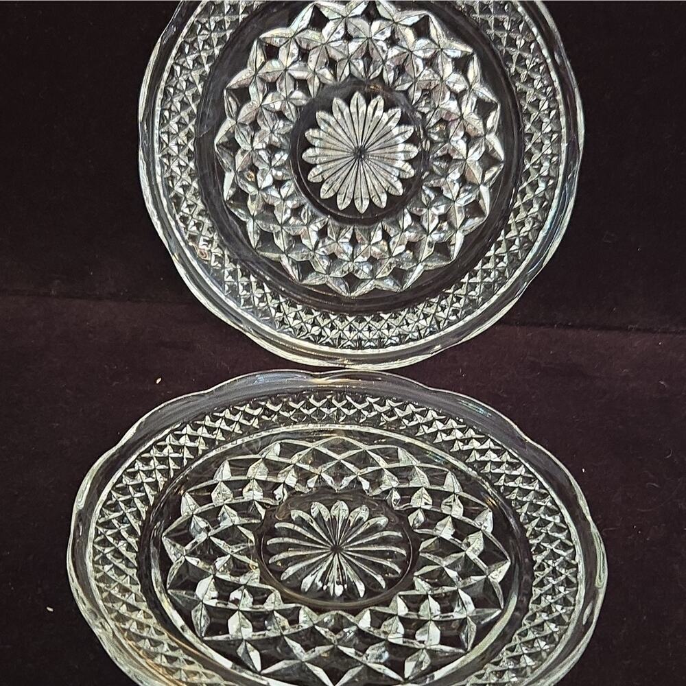 Anchor Hocking "Wexford" pattern 6inch plates, pressed glass